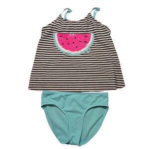 Girls Justice Watermelon Tankini with Flip Sequins adjustable Straps Size 10